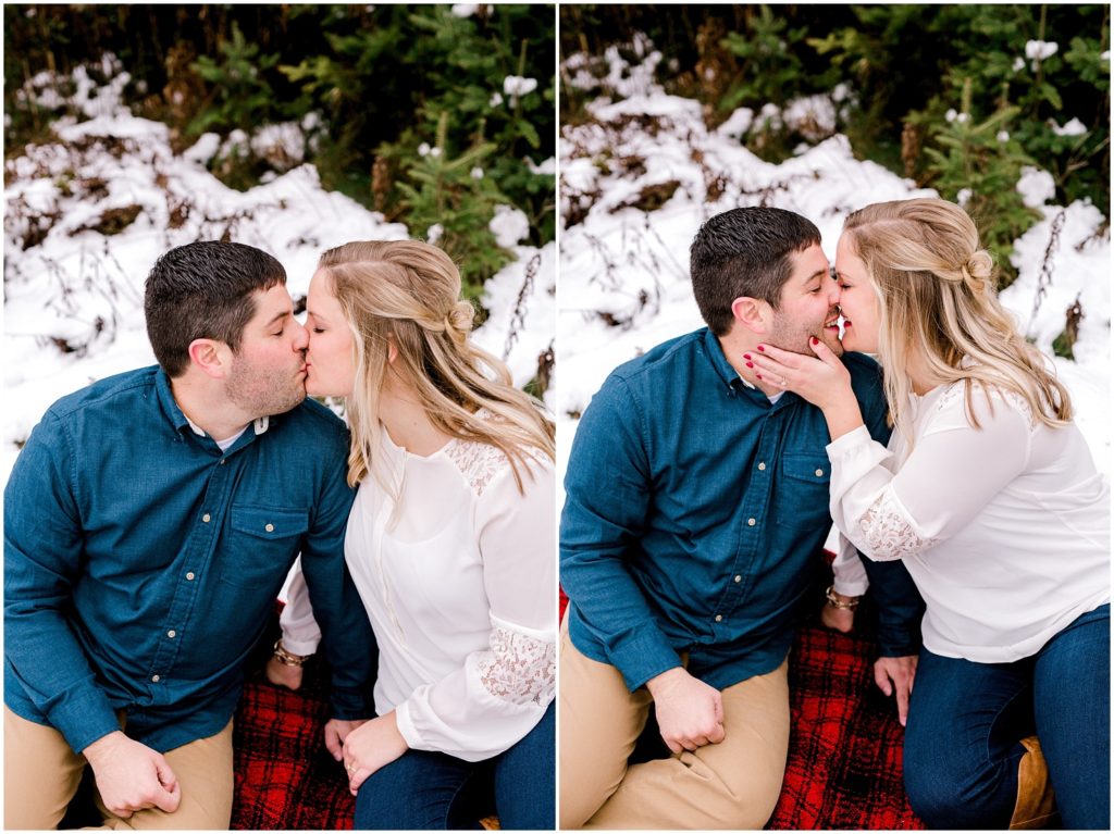 Wisconsin Rustic Winter Engagement Session